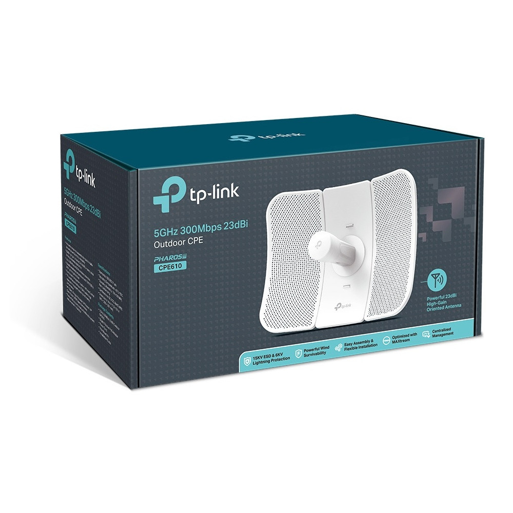 Point d'accès tp-link Station CPE Extérieures Pharos CPE610 300 Mbps 5 GHz 23 dBi