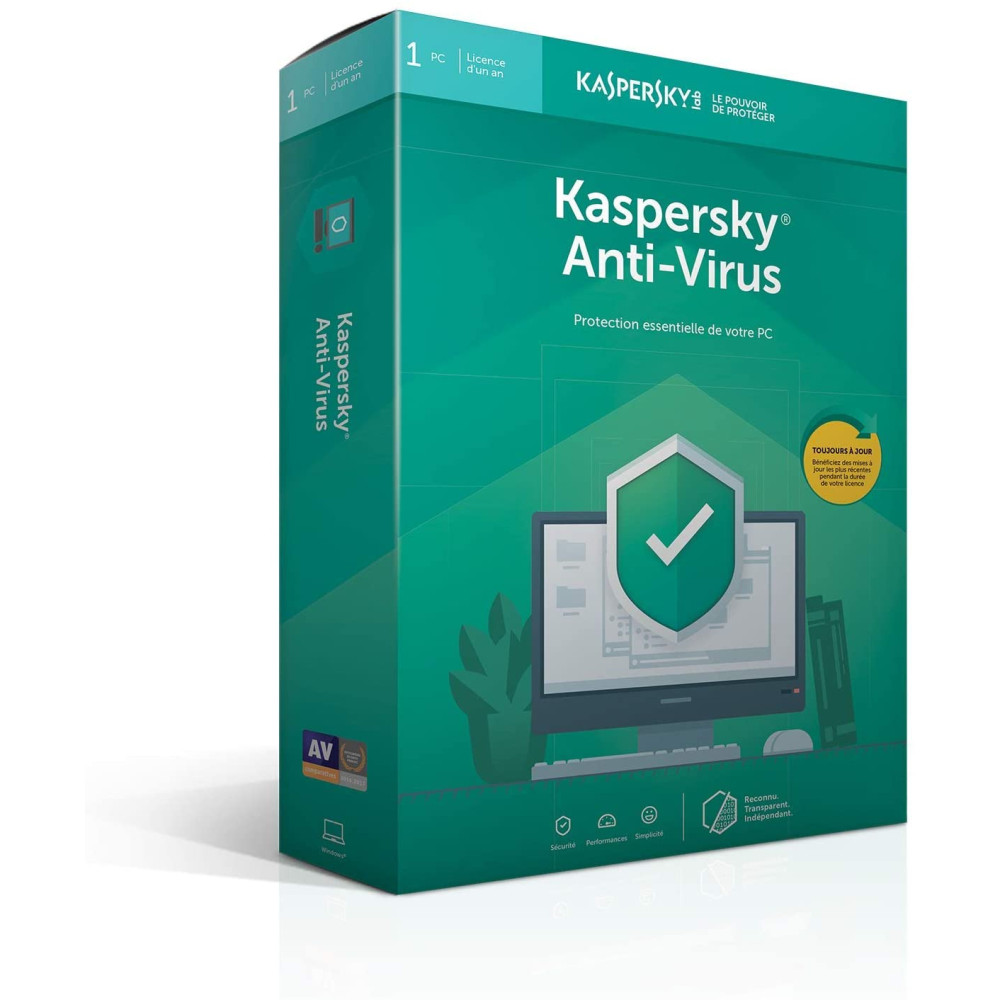 Kaspersky Antivirus 2021 - 1 an / 1 poste