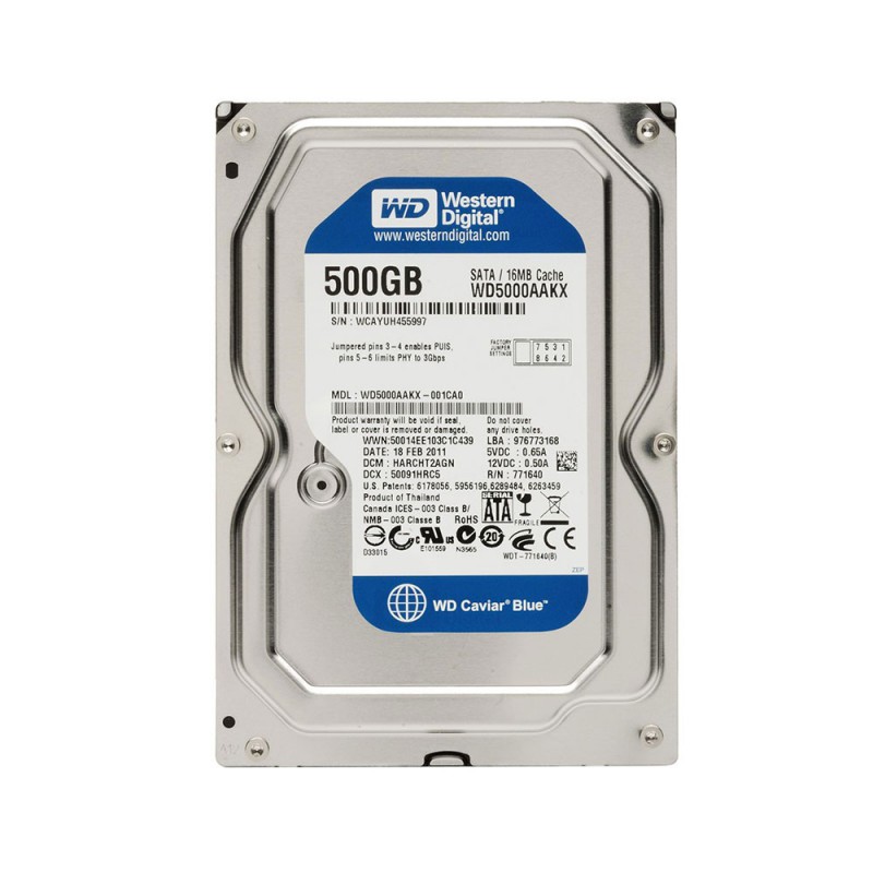 Disque Dur Interne 3.5 Western Digital Blue 500 Go