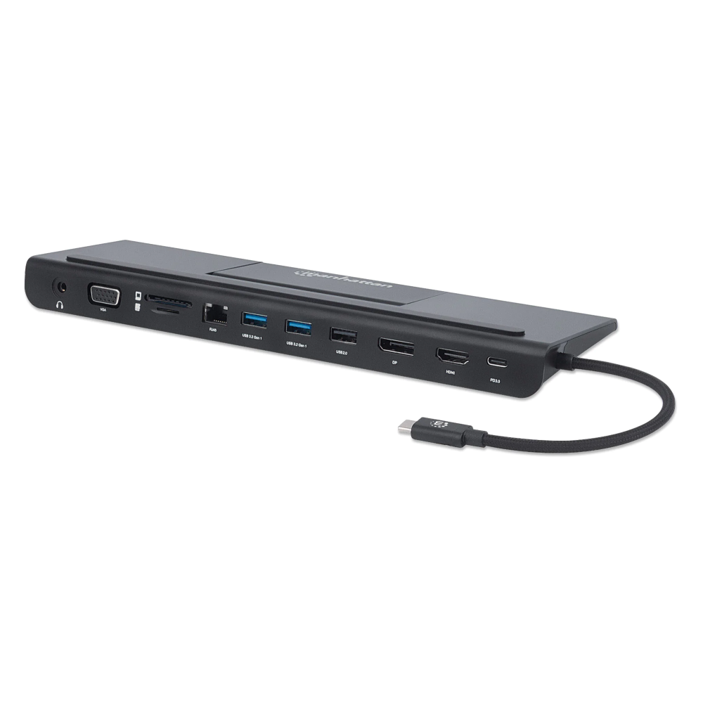 Docking station USB-C triple moniteur 11 en 1 avec MST Manhattan - Type C