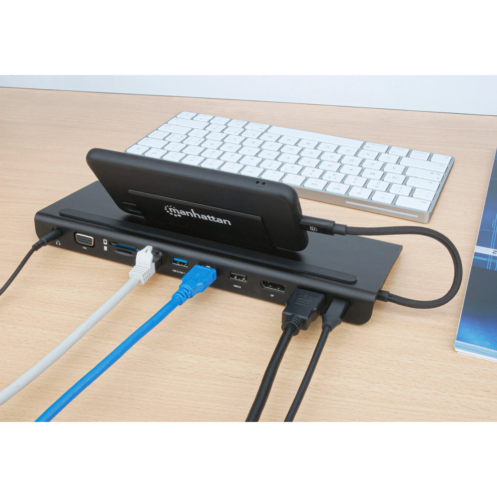 Docking station USB-C triple moniteur 11 en 1 avec MST Manhattan - Type C