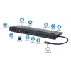 Docking station USB-C triple moniteur 11 en 1 avec MST Manhattan - Type C