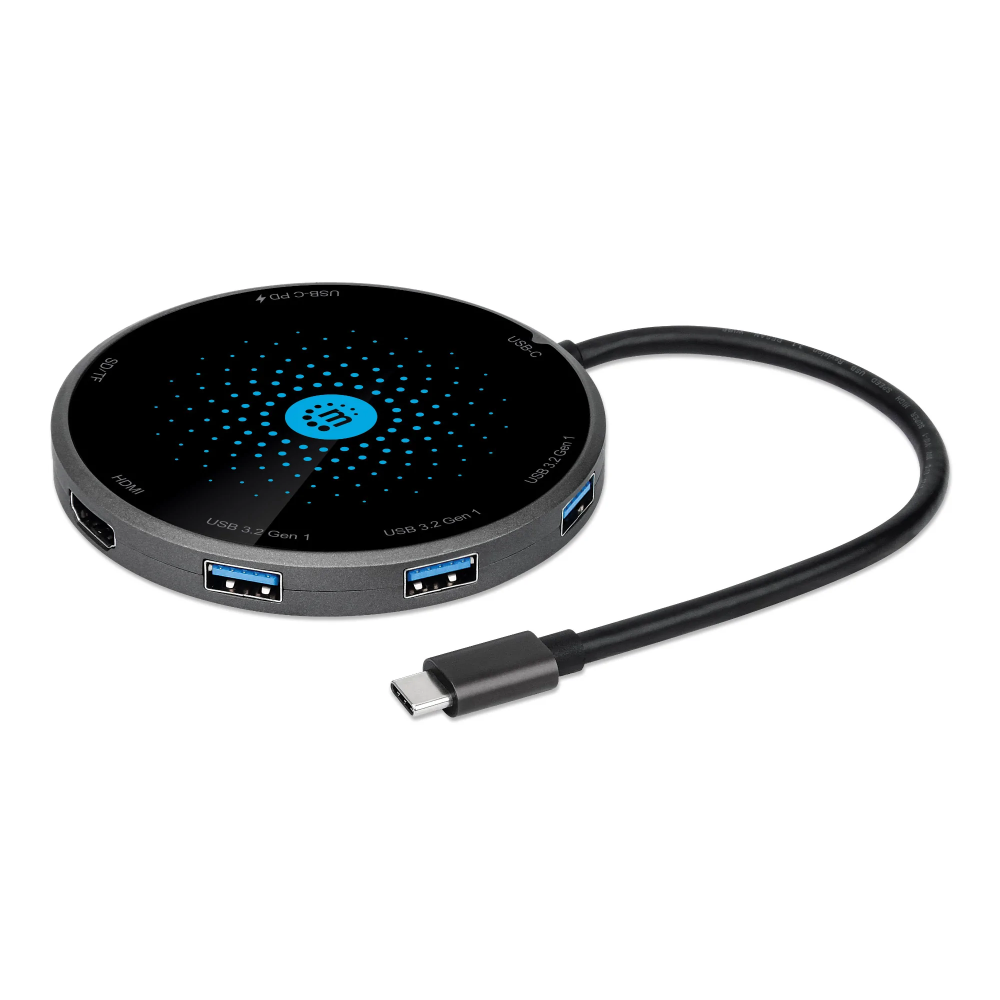 Station d'accueil USB-C 8 en 1 avec chargeur sans fil Manhattan - Type C