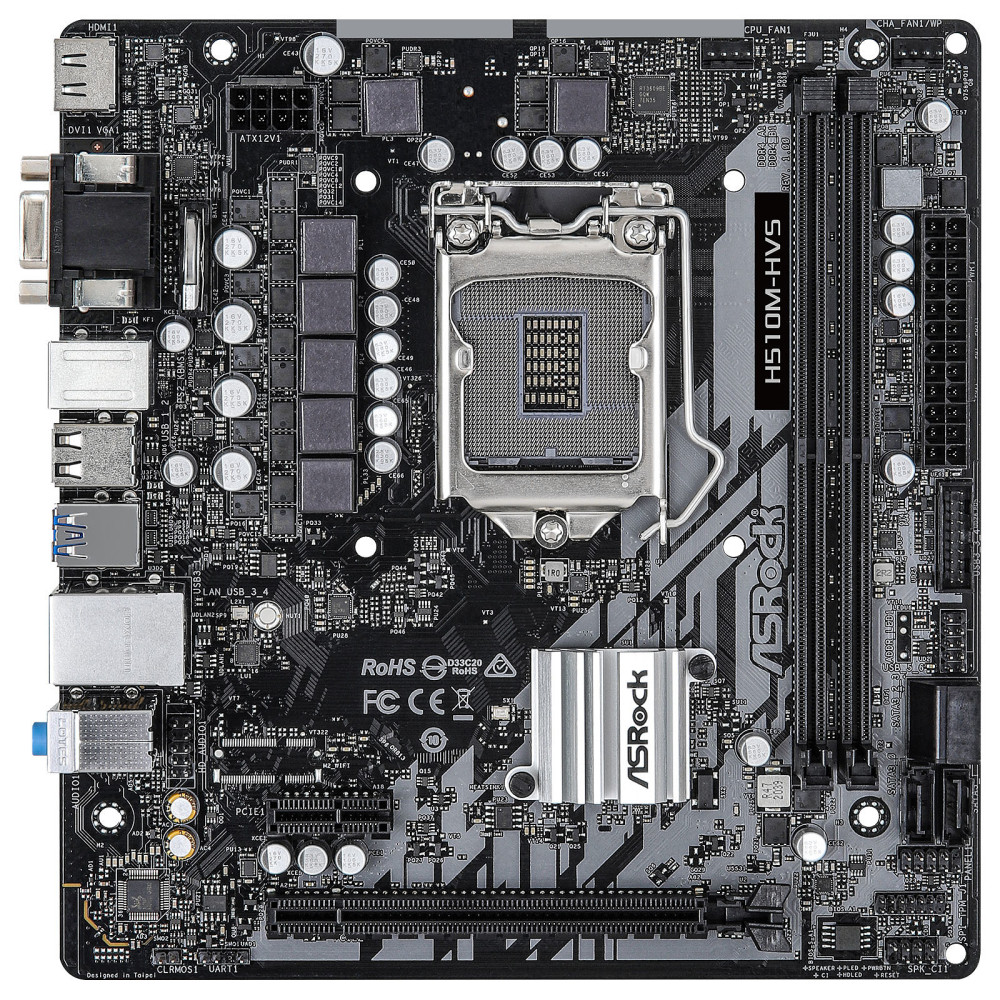 Carte mère ASRock H510M-HVS LGA1200 + Processeur Intel Core i5-10400F