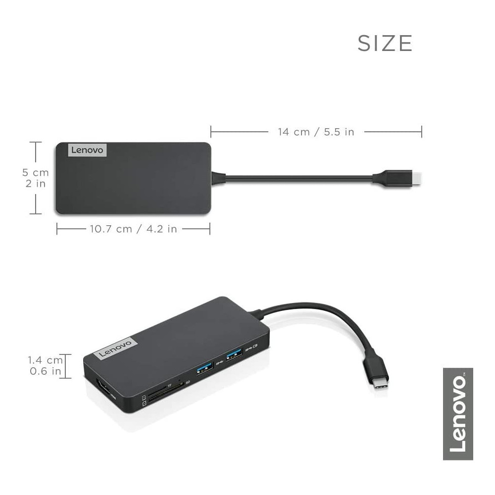 2x USB3.0 ; USB2.0 ; HDMI 1.4; TF Card Reader ; SD Card Reader ; USB-C Charging