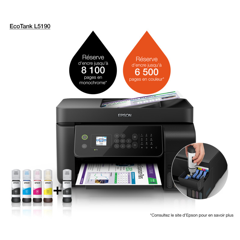 Jet d'encre 4en1 EPSON ECOTANK ITS L5190 Couleur