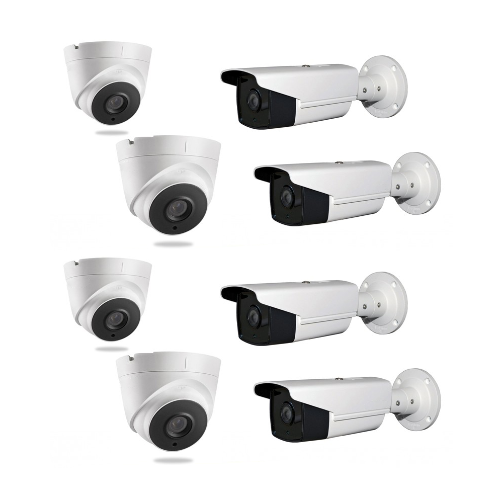 4 Caméras MIPVISION Externes + 4 Caméras MIPVISION Internes 2MP