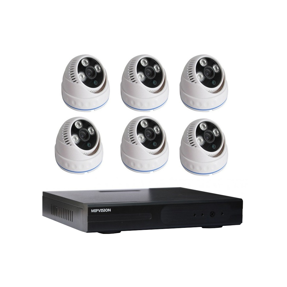 Kit DVR AHD 6 canaux + 6 Caméra MIPVISION Internes 2MP