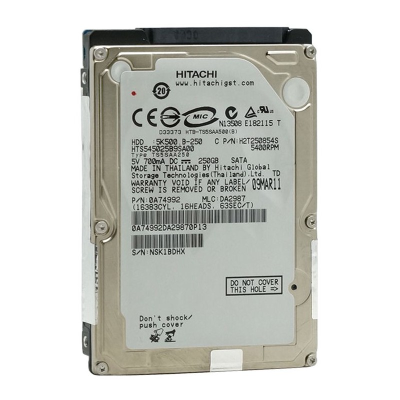 Disque Dur Interne 2.5" 250 Go Hitachi
