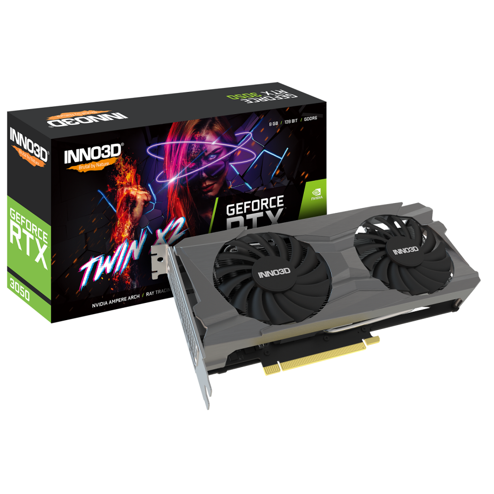 Carte Graphique INNO3D GeForce RTX 3050 Twin X2 / 8 Go GDDR6