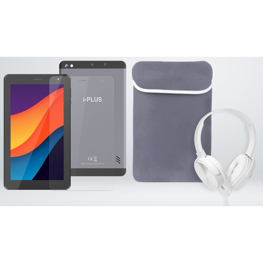 Tablette IPLUS OMEGA 7 / 3G / 1 Go / 32 Go / Gold + Etui en Silicone + Film de protection + Casque Filaire