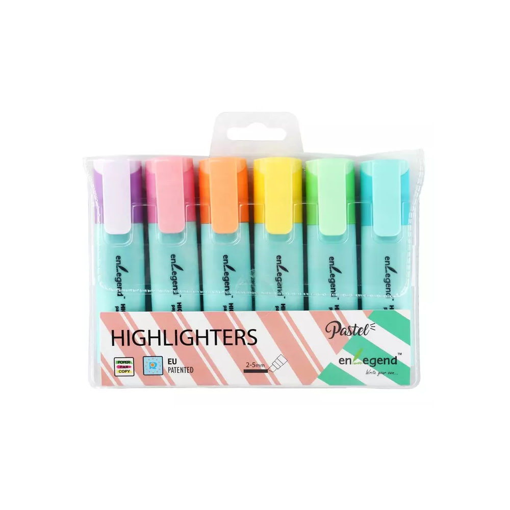 Pochette de Surligneurs enLegend PASTEL FLUO HL6004P-6