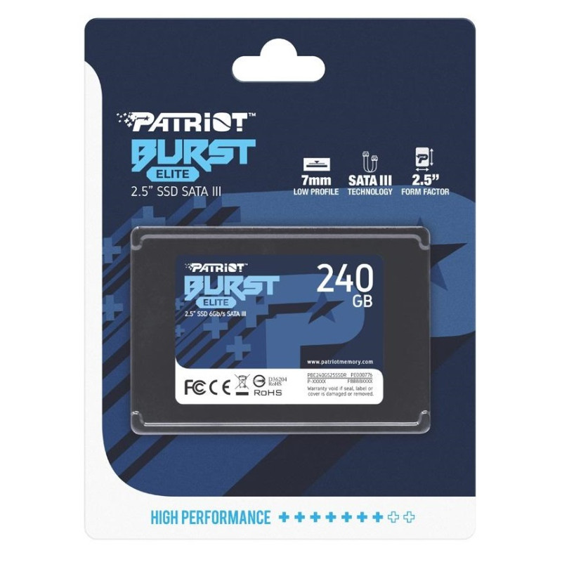 DISQUE SSD INTERNE PATRIOT BURST ELITE 240 GO 2.5″ SATA III - West