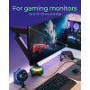 Support Gaming ICY BOX IB-MSG303BL-T pour écran / 32" / RGB / HUB