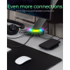 Support Gaming ICY BOX IB-MSG303BL-T pour écran / 32" / RGB / HUB