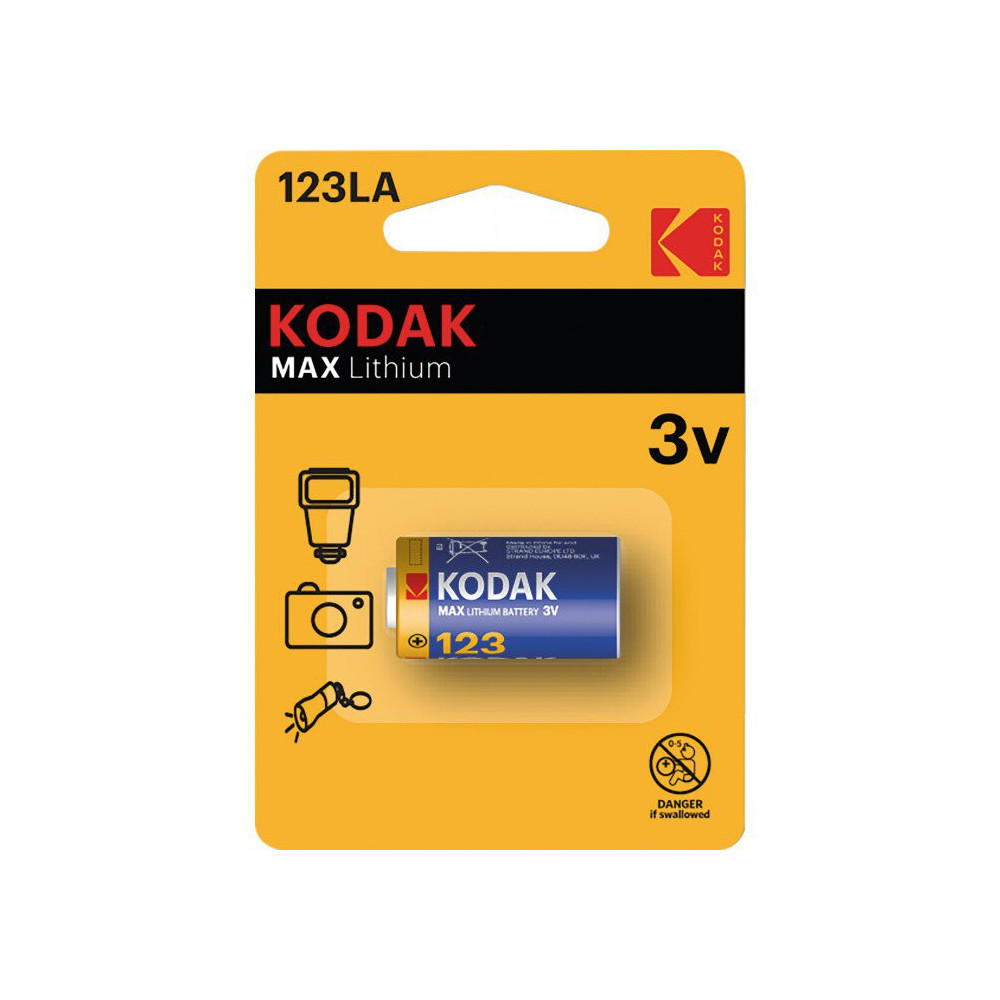 Pile Lithium Kodak CR123A 3V ULTRA Blister