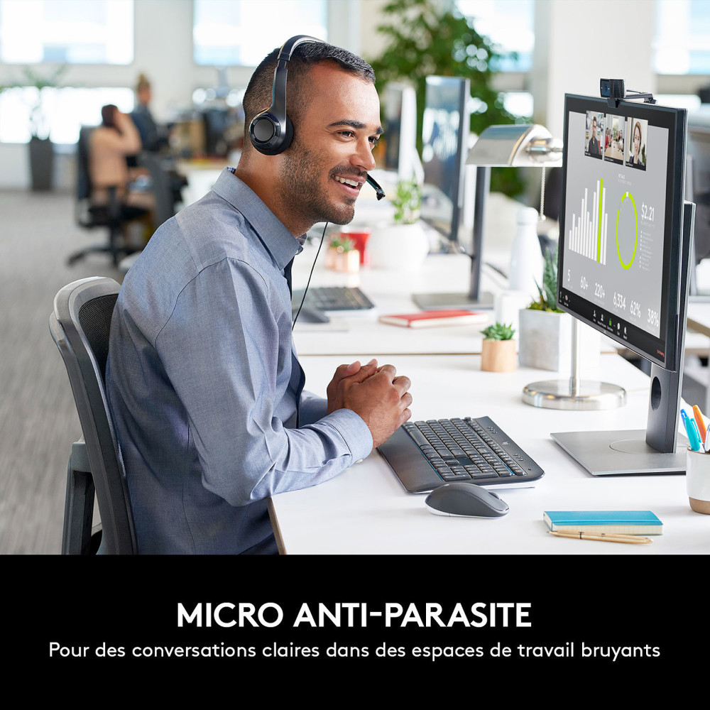 Casque-micro USB Logitech H390 / Noir