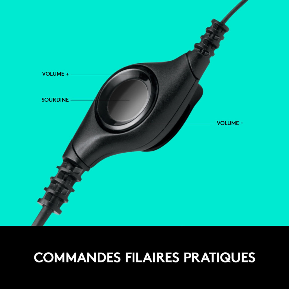 Casque-micro USB Logitech H390 / Noir