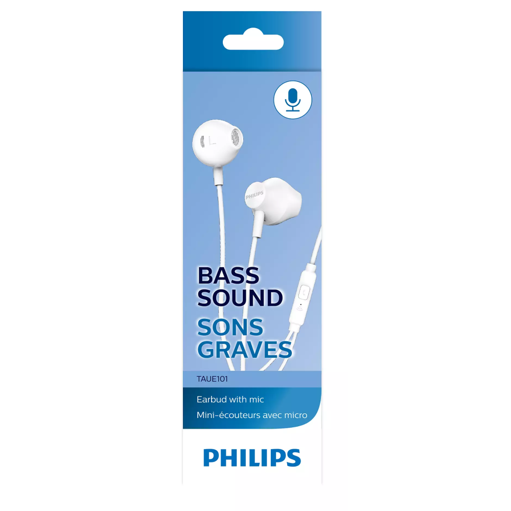 Ecouteurs avec micro Filaire PHILIPS TAUE101WT/00 / Blanc