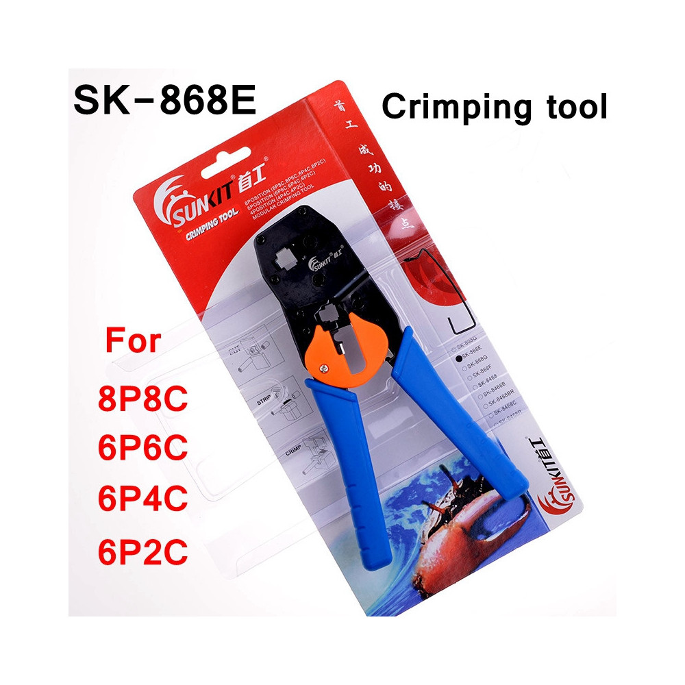Pince à sertir de câble de téléphone réseau SUNKIT SK-868E
