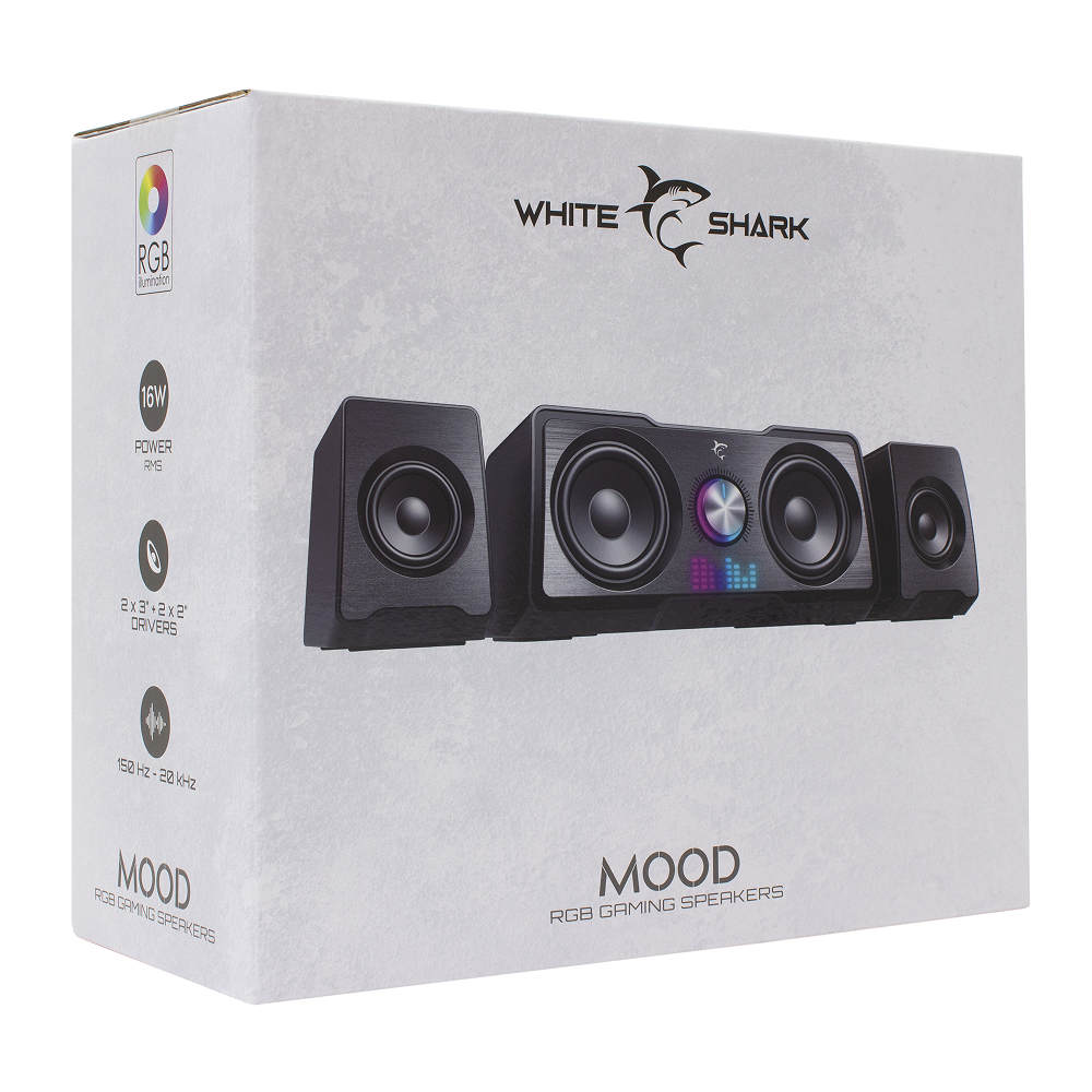 Haut Parleur White Shark MOOD Black