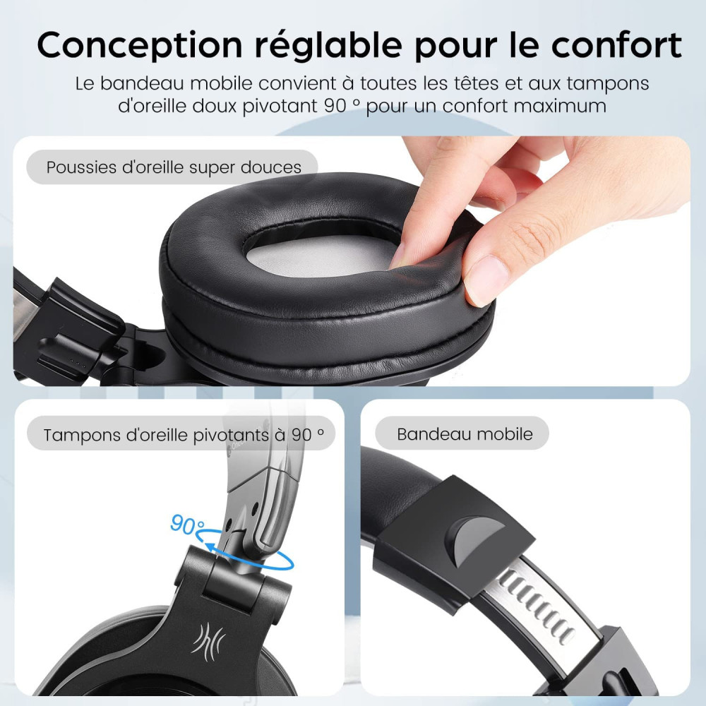 Casque Micro Filaire OneOdio A71D / Noir
