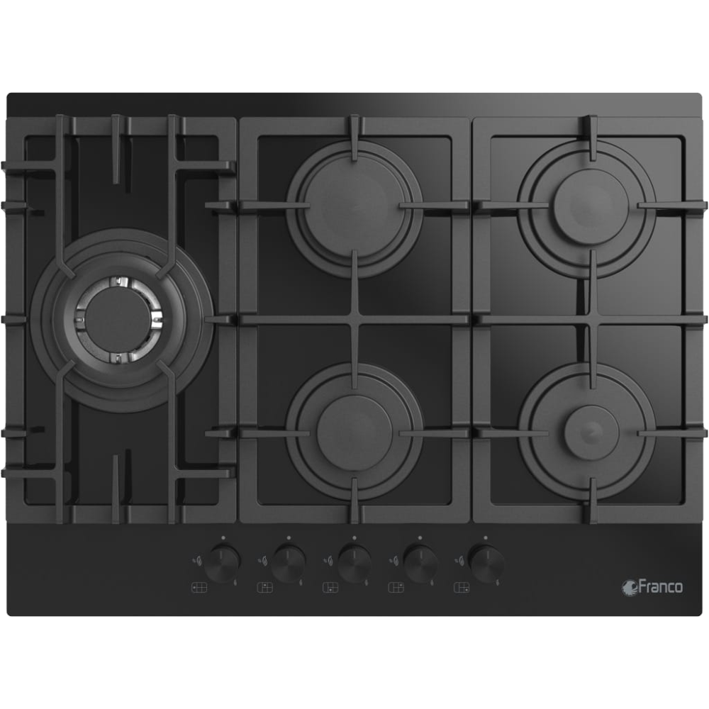Plaque de cuisson Franco Prestige 5 feux 70 cm / Noir