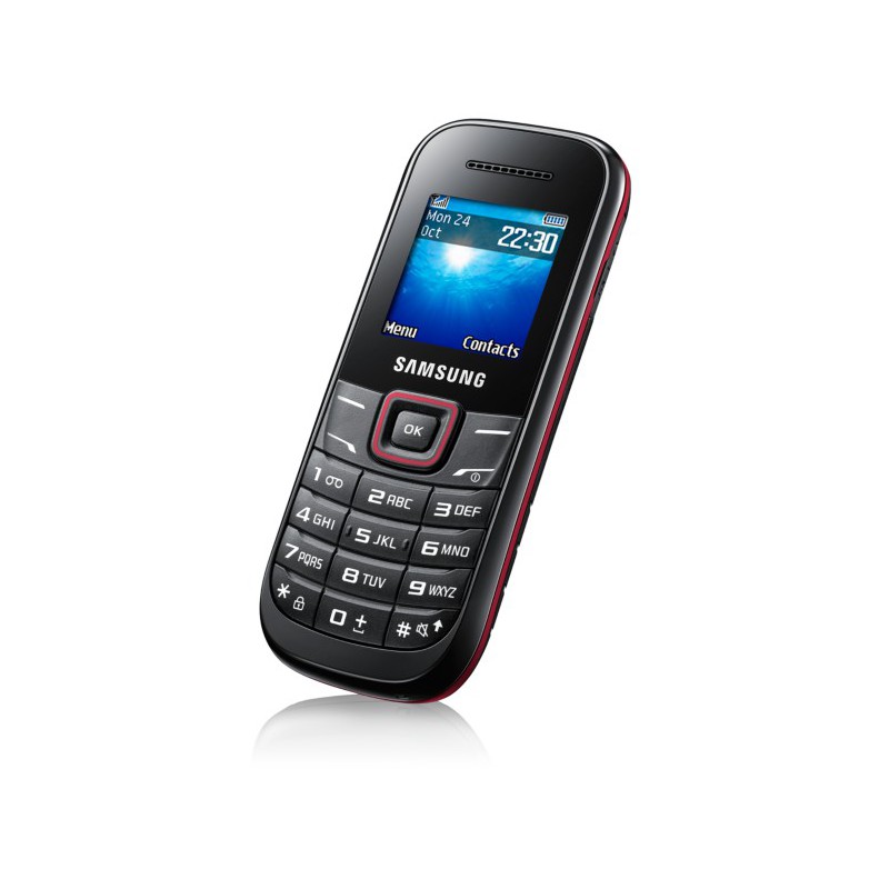 Téléphone Portable Samsung E1200R / Noir & Rouge