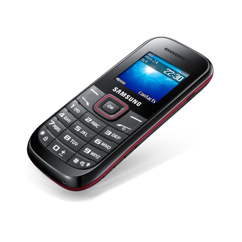 Téléphone Portable Samsung E1200R / Noir & Rouge