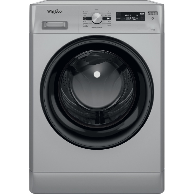 Machine à laver HUBLOT POSABLE Whirlpool FFWS 7235 SB NA / 7 Kg / Silver AVEC 50 DT Bon D'Achat