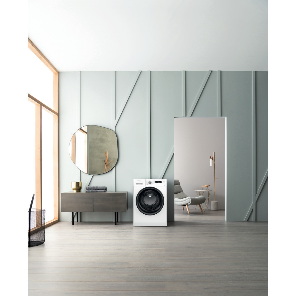 Machine à laver HUBLOT POSABLE Whirlpool FFWS 7235 WB NA / 7 Kg / Blanc + Bon de Réduction 250DT