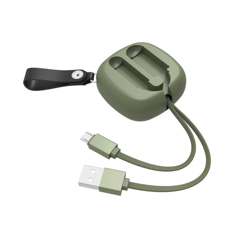 Câble stockage flexible Havit H640 USB vers Micro-USB pour Smartphone / Vert