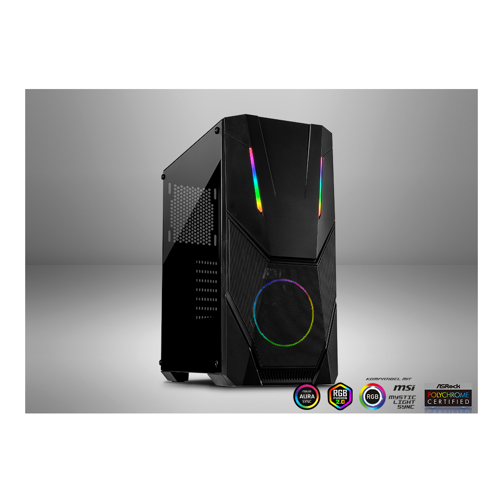 Boîtier Gamer Inter-Tech IT-3303 HORNET RGB Noir