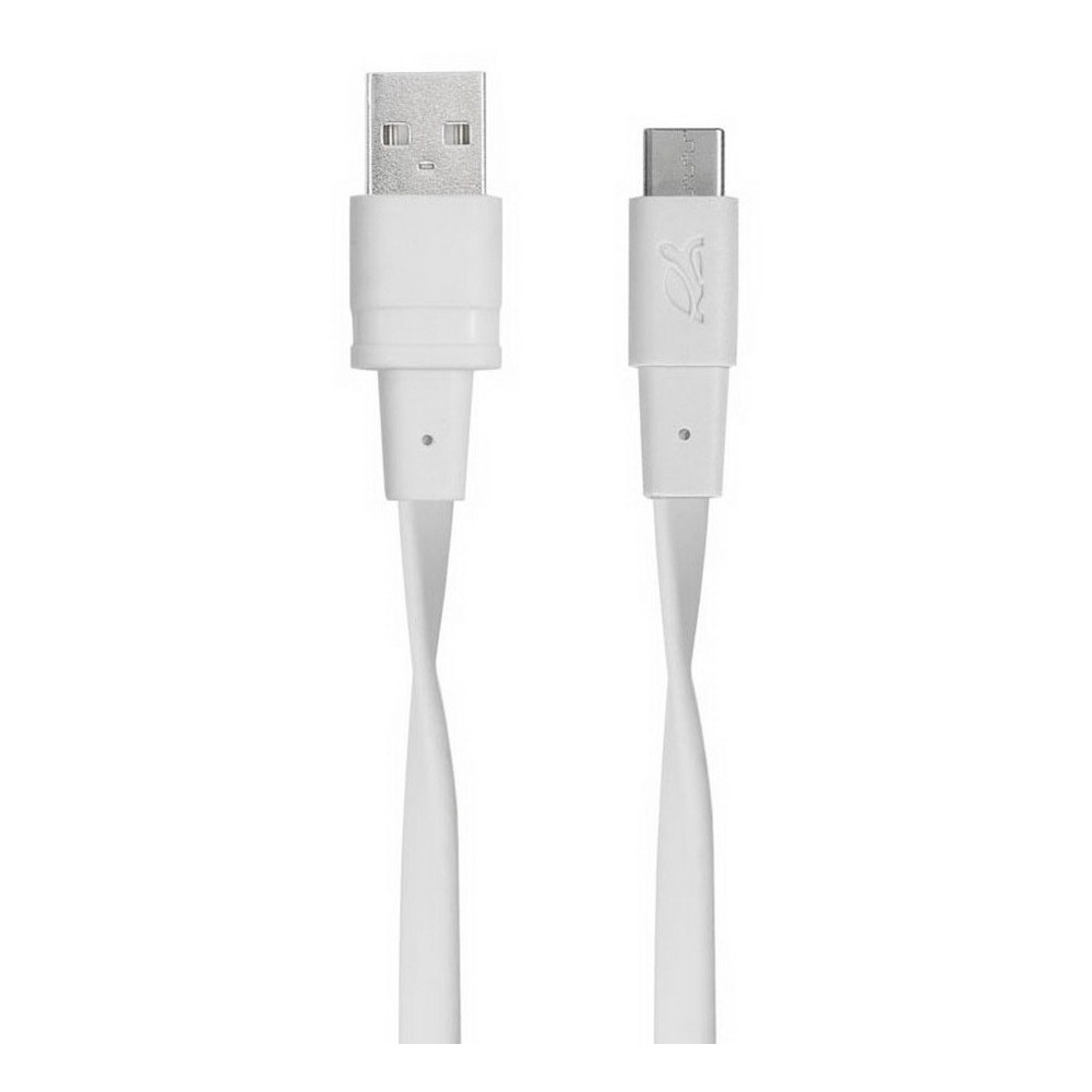 Câble RivaCase PS6002 WT12 USB Vers USB Type C / Blanc