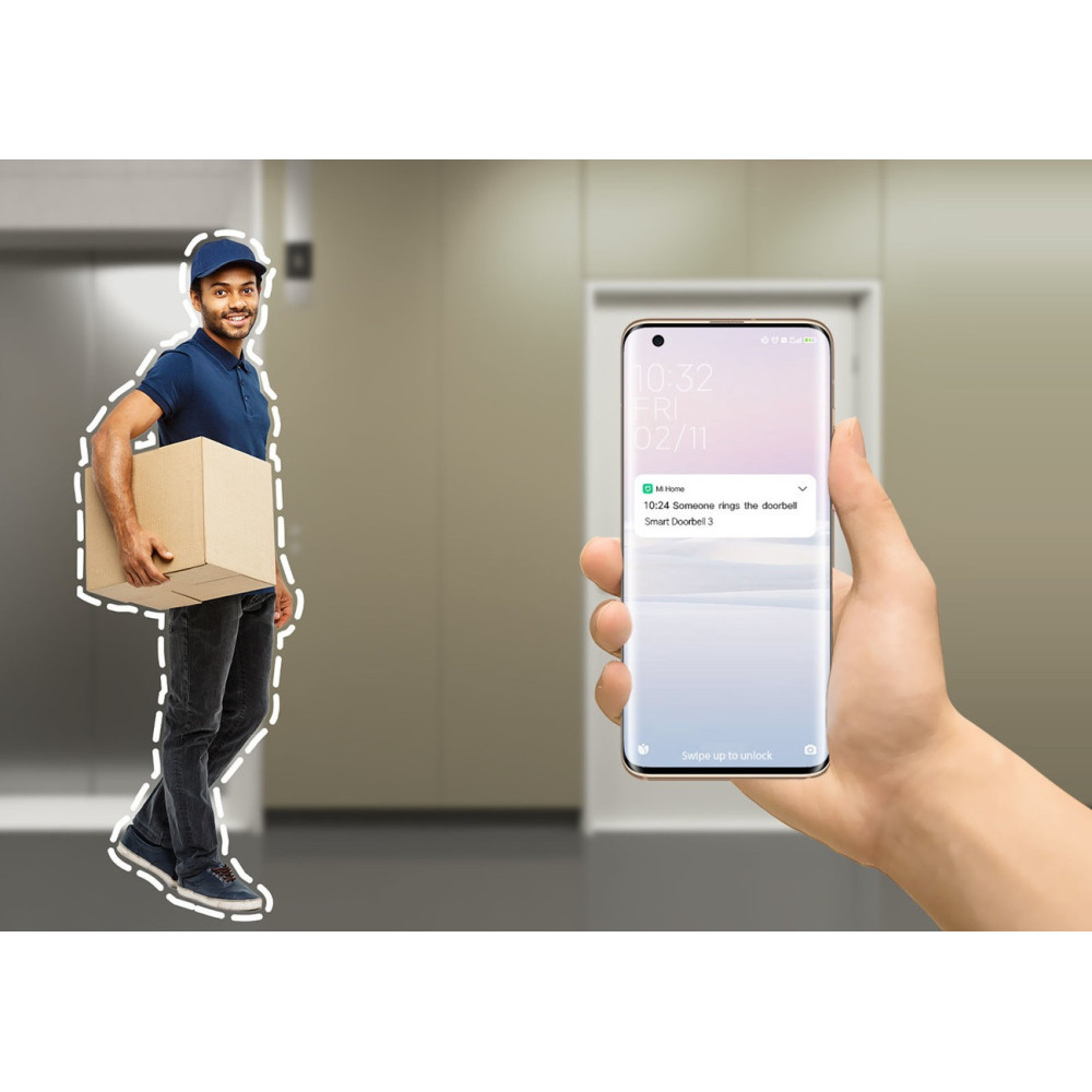 Interphone Avec Caméra Xiaomi Smart Doorbell 3 2K