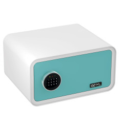 Coffre Fort Olympia GoSafe blanc et bleu