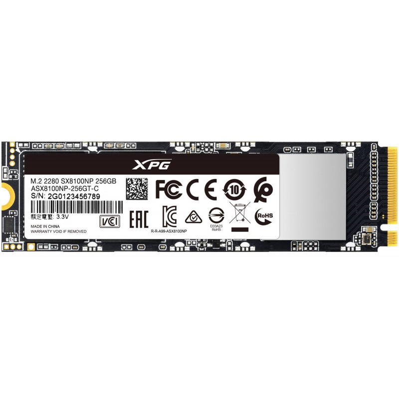 Disque Dur Interne SSD Adata XPG SX8100 PCIe Gen3x4 M.2 2280 / 256 Go