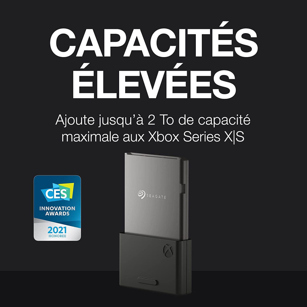 Disque dur externe SSD NVMe Seagate Expansion Card pour Xbox Series X,S / 1 To / Noir