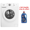 Machine À Laver Automatique Brandt Hublot BAL62WW / 6Kg / Blanc + Gel Liquide Lilas 3L Offert