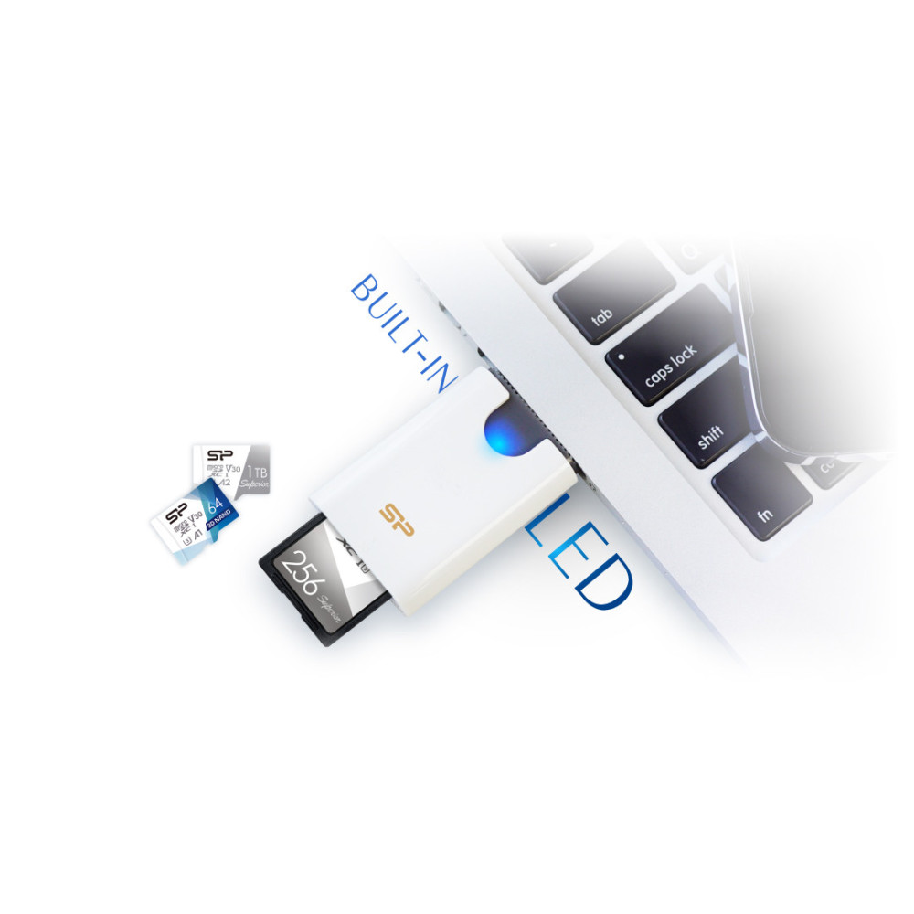LECTEUR DE CARTE SUPER SPEED SILICON POWER / Blanc