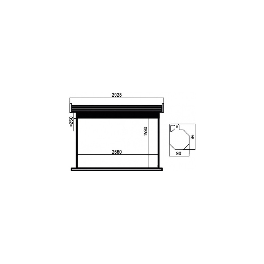 Ecran de projection Overmax Automatic 120" / 149 x 266cm
