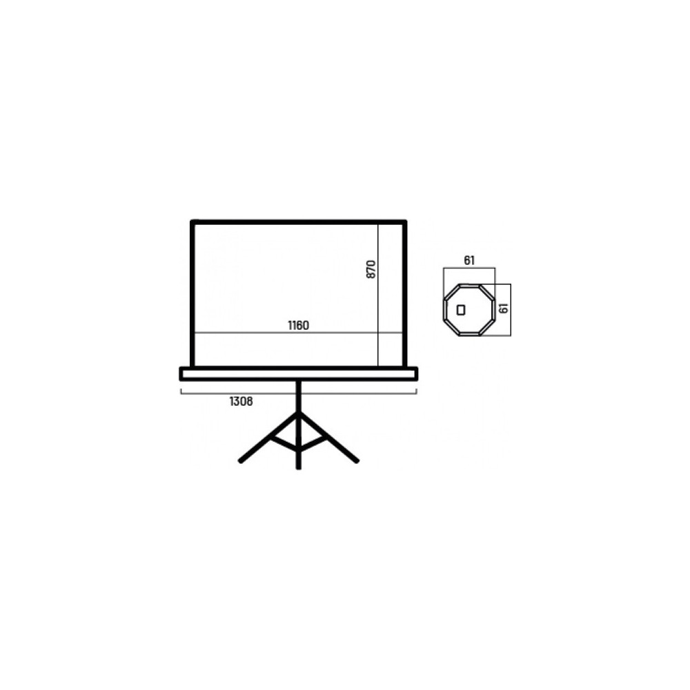 Ecran de projection Overmax 60" / 87 x 116cm
