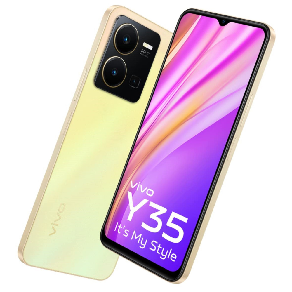 Smartphone Vivo Y35 / 8 Go / 128 Go / Gold + Bon de Réduction 40 DT Offert
