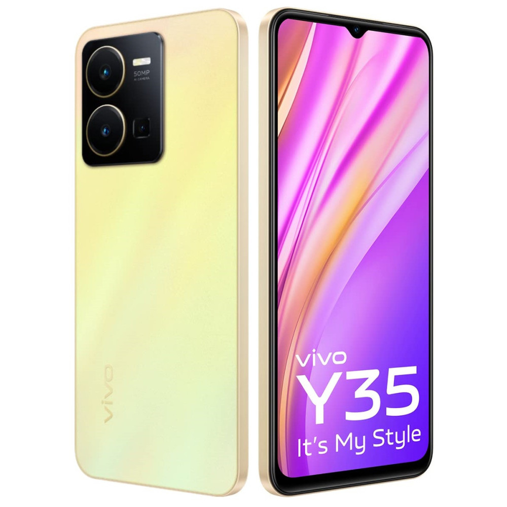 Smartphone Vivo Y35 / 8 Go / 128 Go / Gold + Bon de Réduction 40 DT Offert
