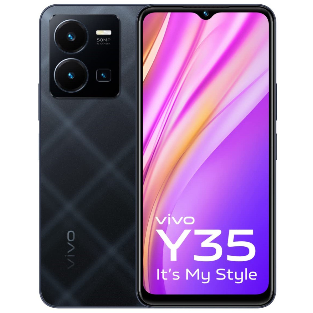 Smartphone Vivo Y35 / 8 Go / 128 Go / Noir + Bon de Réduction 40 DT Offert