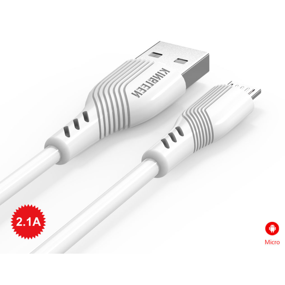 Câble USB vers Micro USB Kingleen K37 / Blanc