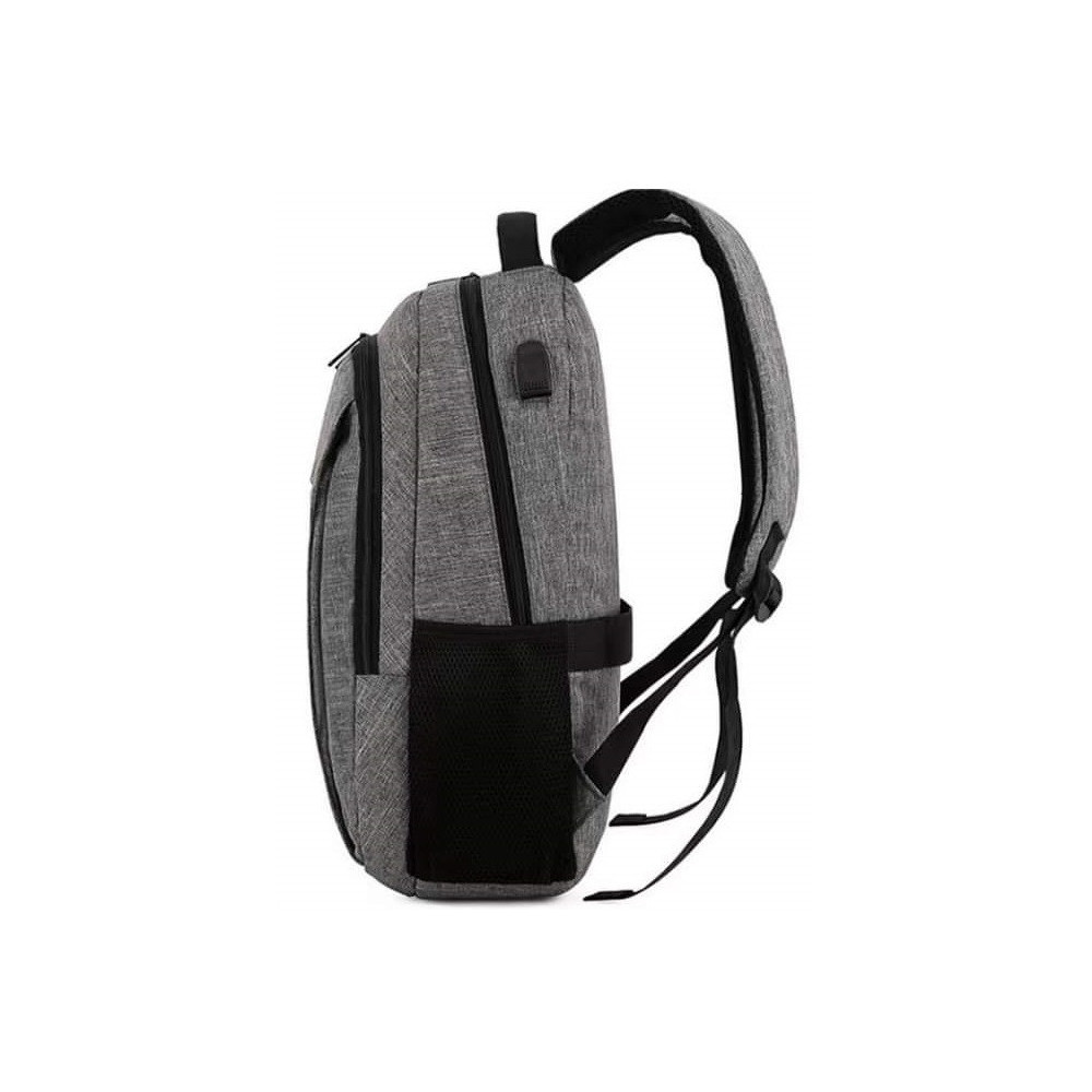 SAC A DOS  16.1" +PORT USB -SWISS-GRIS