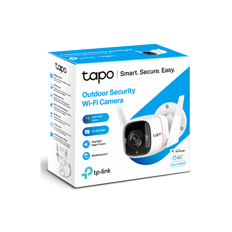 Caméra de surveillance d'extérieure TP-LINK TAPO-C320 / WiFi / Full HD / 4MP