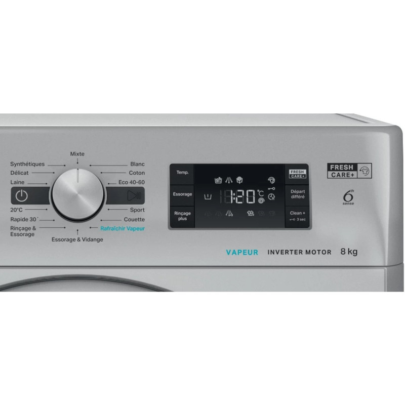 Lave Linge Whirlpool hublot posable / 8kg / Silver