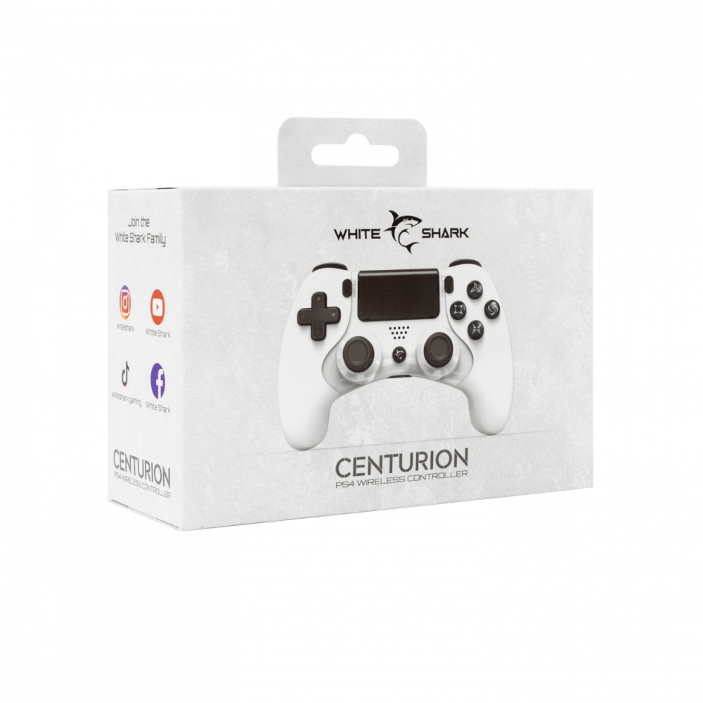 Manette de jeux Bluetooth Sans Fil White Shark CENTURION / PS3 et PS4